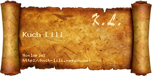 Kuch Lili névjegykártya